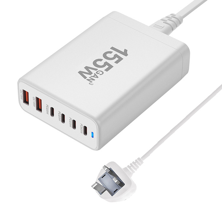 12V 2.5A Portable Fast Charging Station Pd Charger Adapter Laptop Notebook 6 in 1 Type C Hub